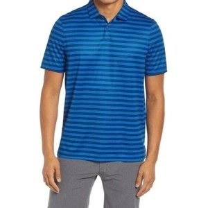 Oakley Mens Step Shade Stripe Performance Polo Ozone Size Small NWT